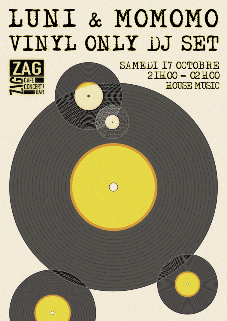Affiche A3 pour le Zig Zag Café (bis)