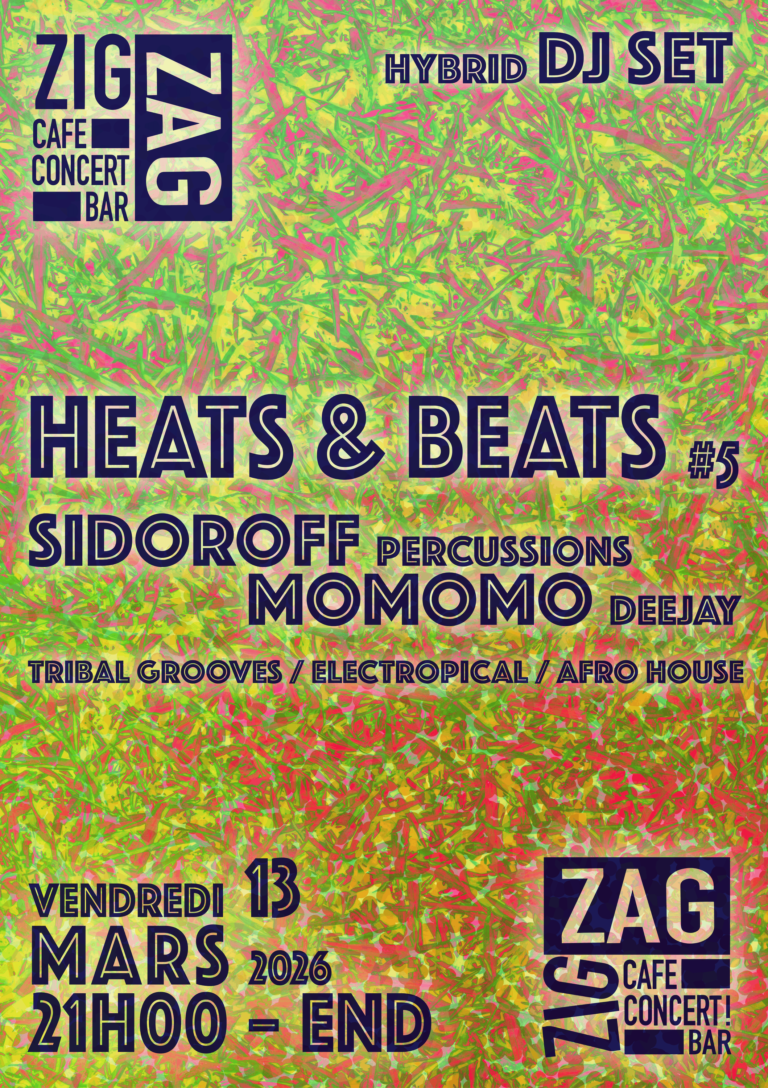 Affiche A3 pour le Zig Zag Café
