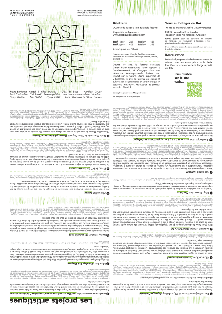 Programme recto - Plastique Danse Flore #19
