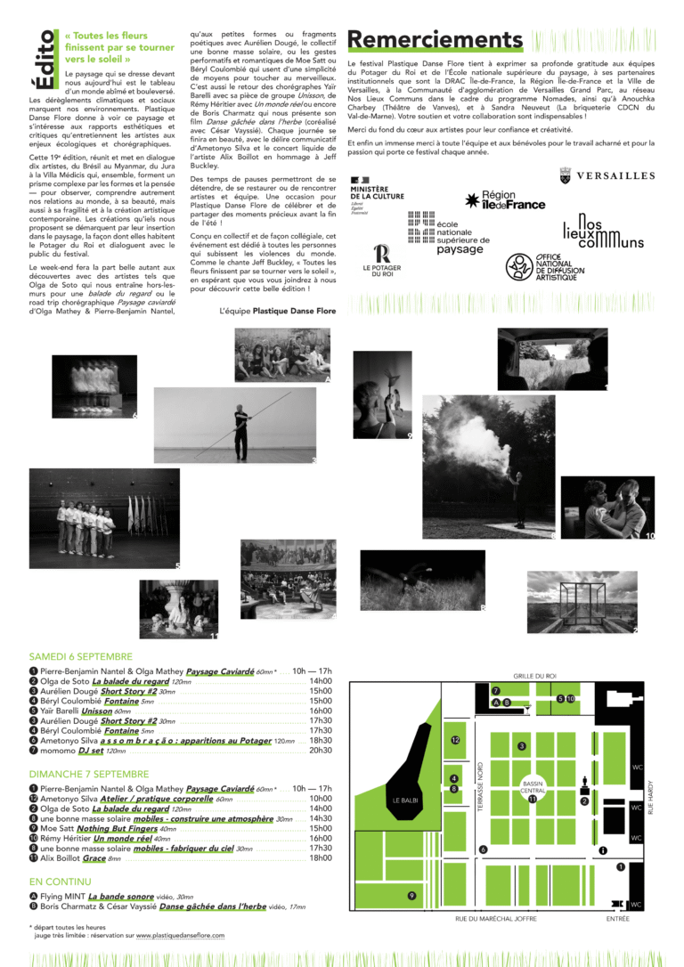 Programme verso - Plastique Danse Flore #19